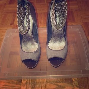 Zigi New York  jeweled cuff heels